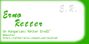 erno retter business card